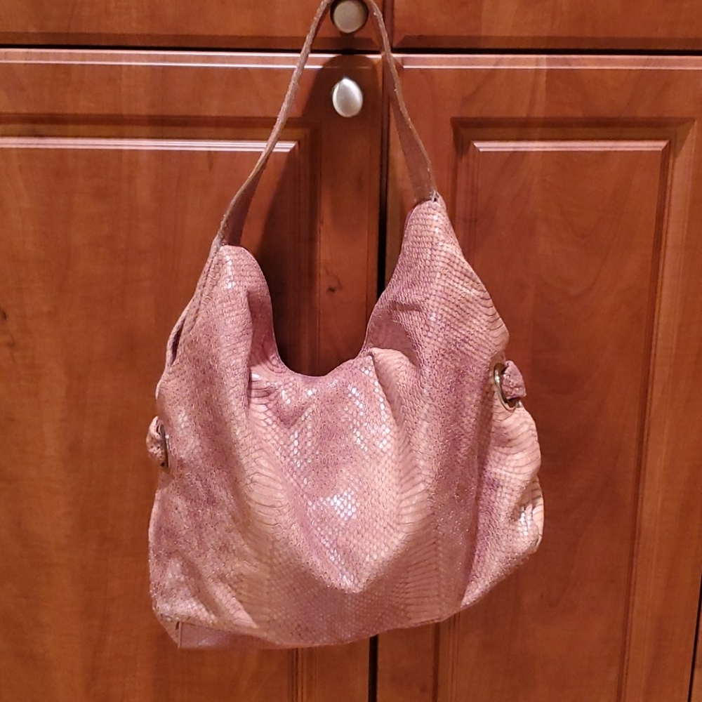 Furla Snakeskin Leather Beige Bag